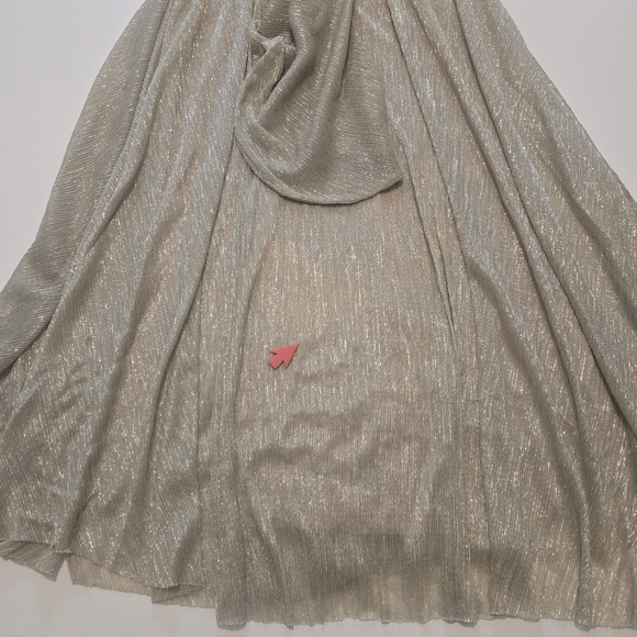 PatBO Lurex Draped Maxi Dress Gowns Halter neck Sleeveless Size 8 - Picture 11 of 13